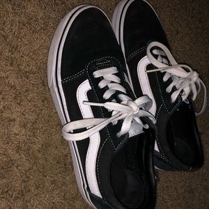 Black low-top vans